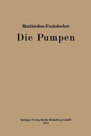 Book Die Pumpen Eugen A Fuchslocher