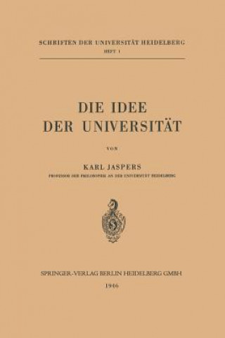 Book Idee Der Universitat Professor Karl Jaspers