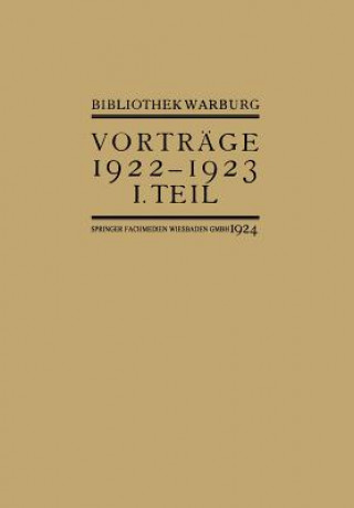 Kniha Vortrage Der Bibliothek Warburg Bibliothek Warburg