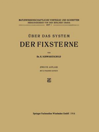 Knjiga UEber Das System Der Fixsterne K Schwarzschild