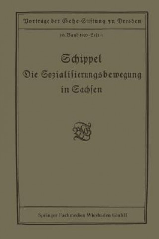 Kniha Die Sozialisierungsbewegung in Sachsen Max Schippel