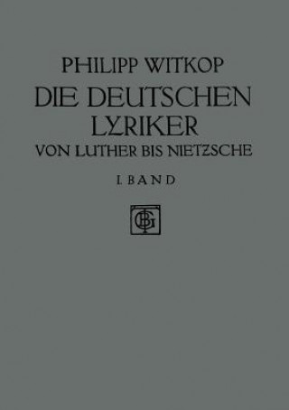 Kniha Deutschen Lyriker Philipp Witkop