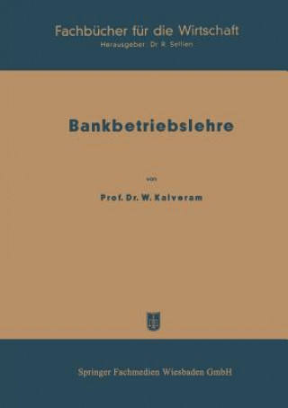 Book Bankbetriebslehre Wilhelm Kalveram