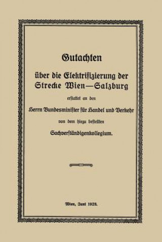 Книга Gutachten UEber Die Elektrifizierung Der Strecke Wien --Salzburg Robert Findeis