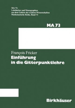 Kniha Einfuhrung in Die Gitterpunktlehre Francois Fricker