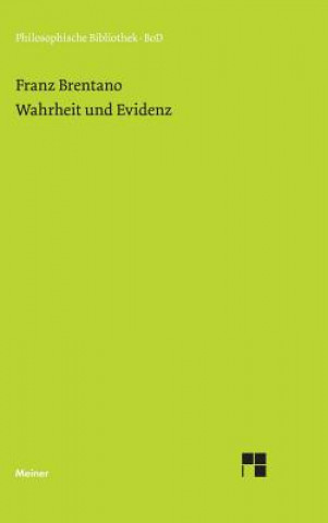 Książka Wahrheit und Evidenz Franz Brentano