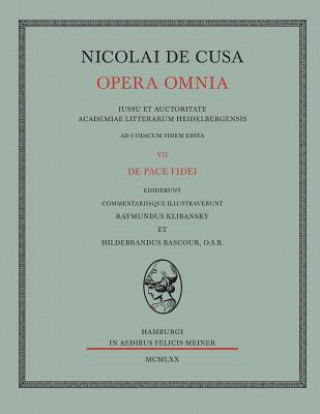 Könyv Nicolai de Cusa Opera omnia / Nicolai de Cusa Opera omnia Nikolaus Von Kues