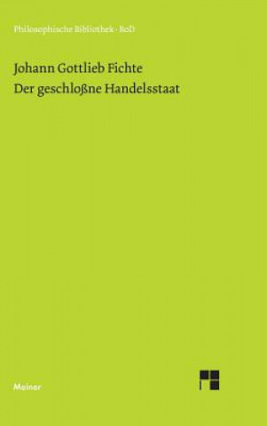 Książka geschlossne Handelsstaat Johann Gottlieb Fichte