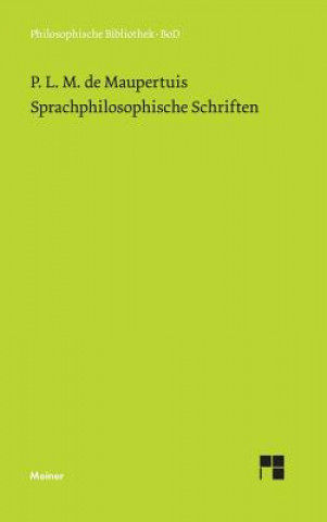 Livre Sprachphilosophische Schriften Pierre Moreau De Maupertuis