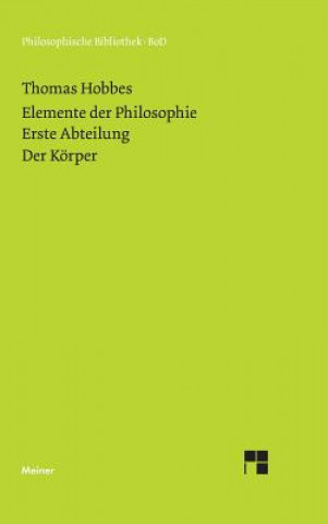 Kniha Elemente der Philosophie. Erste Abteilung Thomas Hobbes