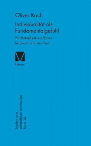 Kniha Individualitat als Fundamentalgefuhl Koch