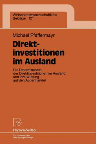 Libro Direktinvestitionen Im Ausland Michael Pfaffermayr