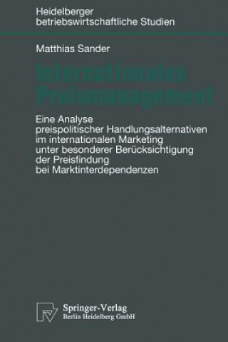 Könyv Internationales Preismanagement Matthias Sander