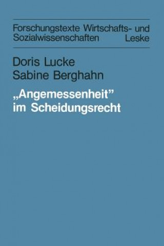 Carte "angemessenheit" Im Scheidungsrecht Sabine Berghahn