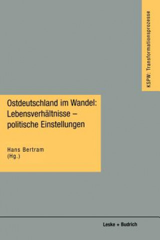 Könyv Ostdeutschland Im Wandel: Lebensverhaltnisse -- Politische Einstellungen Hans Bertram