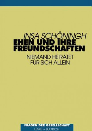 Kniha Ehen Und Ihre Freundschaften Insa Schoningh