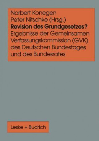 Kniha Revision Des Grundgesetzes? Norbert Konegen