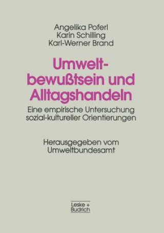 Книга Umweltbewu tsein Und Alltagshandeln Angelika Poferl