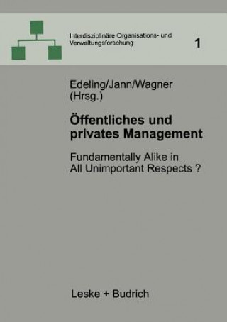 Book ffentliches Und Privates Management Thomas Edeling