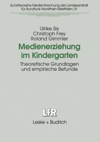 Kniha Medienerziehung Im Kindergarten Ulrike Six