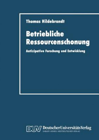 Livre Betriebliche Ressourcenschonung Hildebrandt