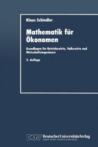 Libro Mathematik F r  konomen Klaus Schindler