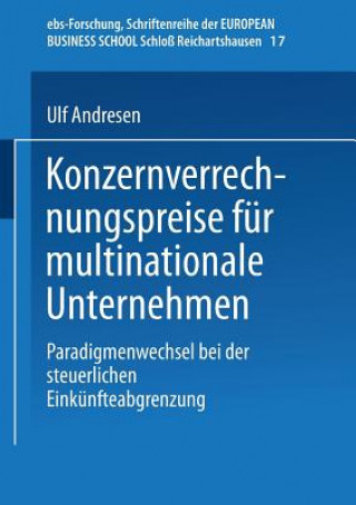 Carte Konzernverrechnungspreise Fur Multinationale Unternehmen Ulf Andresen