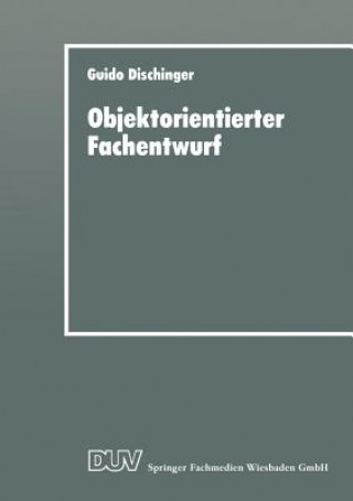 Carte Objektorientierter Fachentwurf Guido Dischinger