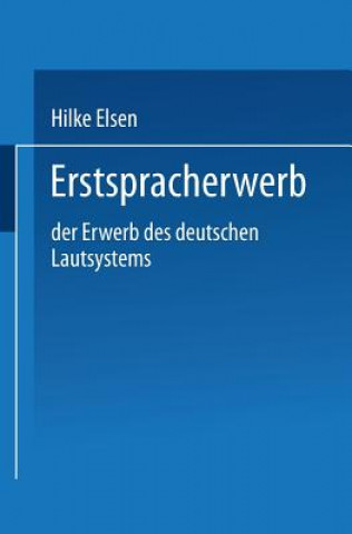 Książka Erstspracherwerb Hilke Elsen