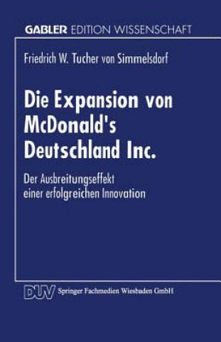 Kniha Die Expansion Von McDonald's Deutschland Inc. 