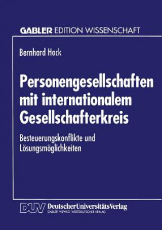 Kniha Personengesellschaften Mit Internationalem Gesellschafterkreis 