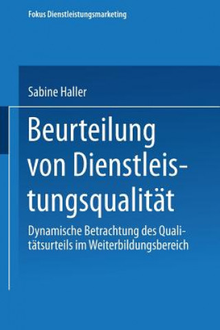 Knjiga Beurteilung Von Dienstleistungsqualitat Sabine Haller