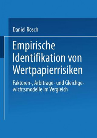 Książka Empirische Identifikation Von Wertpapierrisiken 