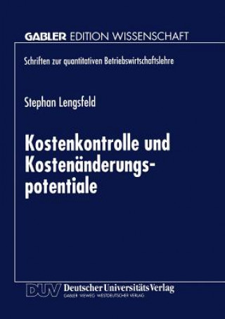 Buch Kostenkontrolle und Kostenanderungspotentiale 