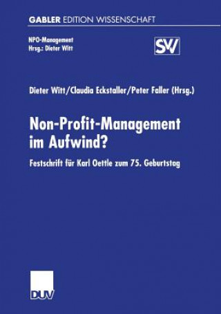 Książka Non-Profit-Management Im Aufwind? Dieter Witt