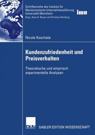 Kniha Kundenzufriedenheit Und Preisverhalten Nicole Koschate