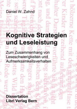 Carte Kognitive Strategien und Leseleistung Daniel W Zahnd