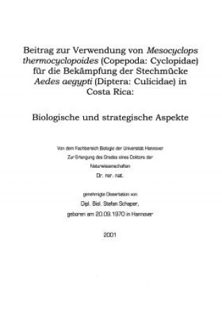 Kniha Beitrag zur Verwendung vo Mesocyclopsthermocyclopoides Stefan Schaper