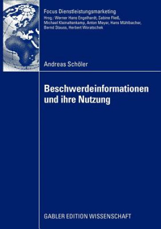 Kniha Beschwerdeinformationen Und Ihre Nutzung Andreas Scholer