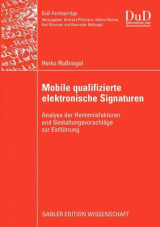 Kniha Mobile Qualifizierte Elektronische Signaturen Heiko Rossnagel