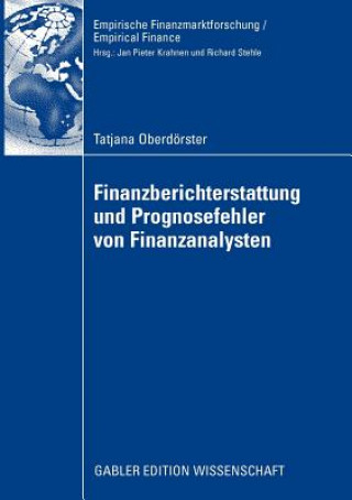 Boek Finanzberichterstattung Und Prognosefehler Von Finanzanalysten Tatjana Oberdorster