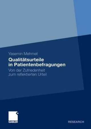 Kniha Qualitatsurteile in Patientenbefragungen Yasemin Mehmet