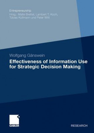 Kniha Effectiveness of Information Use for Strategic Decision Making Wolfgang Ganswein