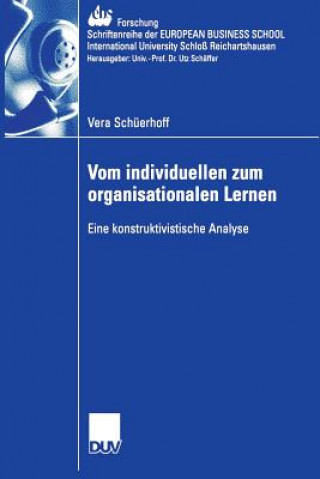 Livre Vom individuellen zum organisationalen Lernen Vera Schuerhoff