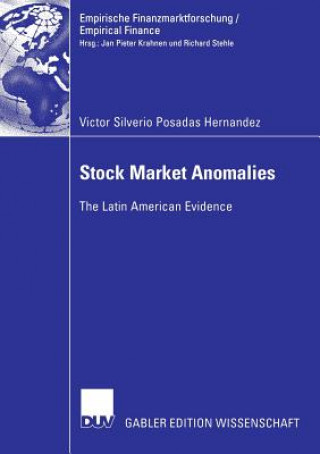 Könyv Stock Market Anomalies Victor Silverio Posadas Hernandez