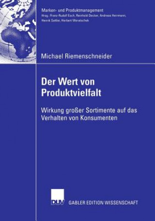 Kniha Der Wert Von Produktvielfalt Michael Riemenschneider