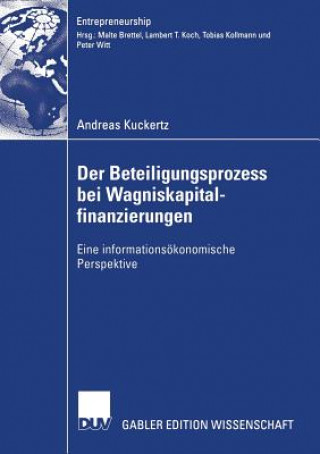 Kniha Der Beteiligungsprozess Bei Wagniskapitalfinanzierungen Kuckertz
