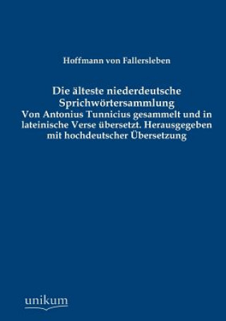 Könyv alteste niederdeutsche Sprichwoertersammlung Hoffmann Von Fallersleben