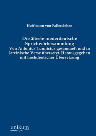 Kniha alteste niederdeutsche Sprichwoertersammlung Hoffmann Von Fallersleben