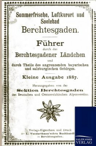 Книга Sommerfrische, Luftkurort und Solebad Berchtesgaden Deutsch-Österreichischer Alpenverein